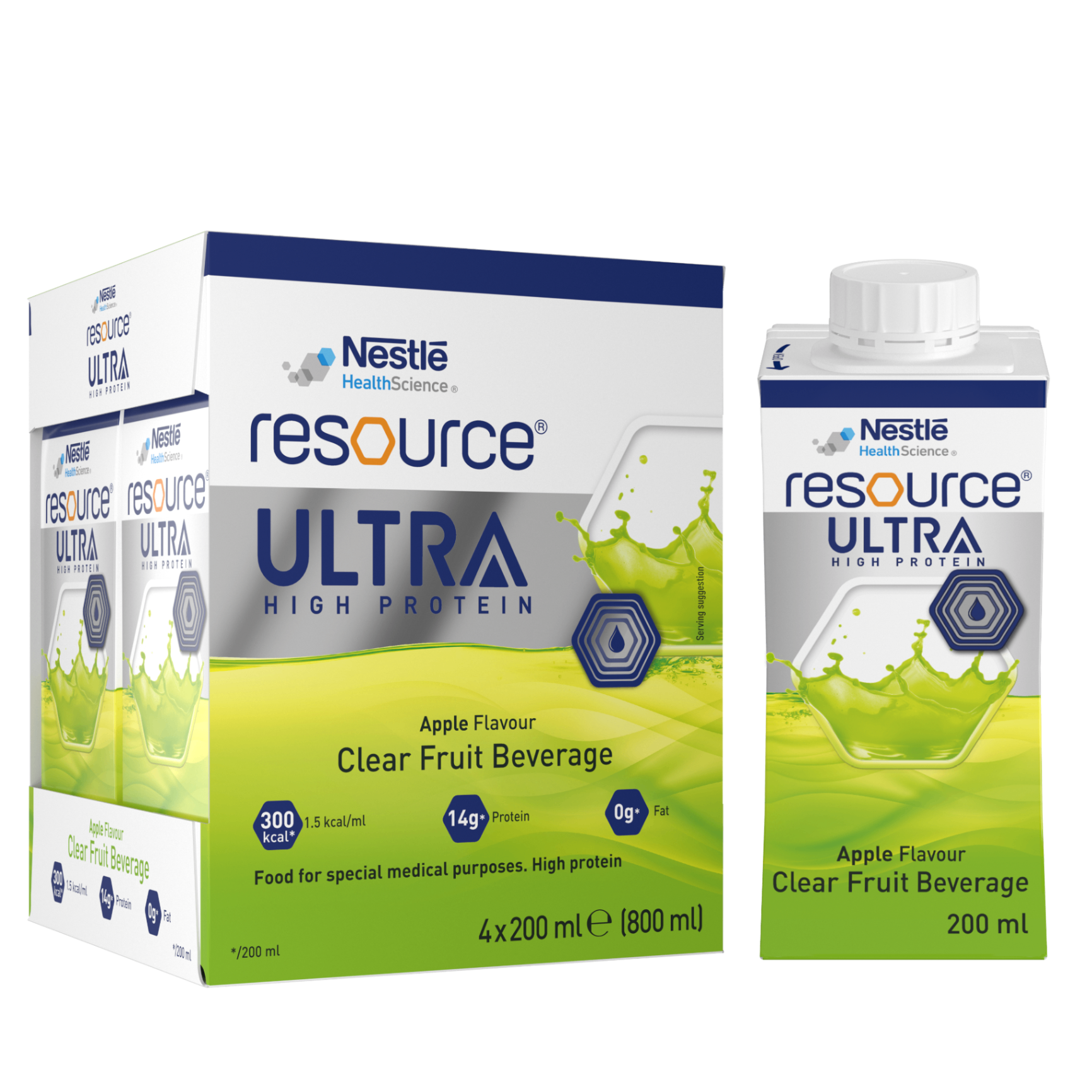 Resource Ultra 高蛋白果味飲品 (蘋果味)